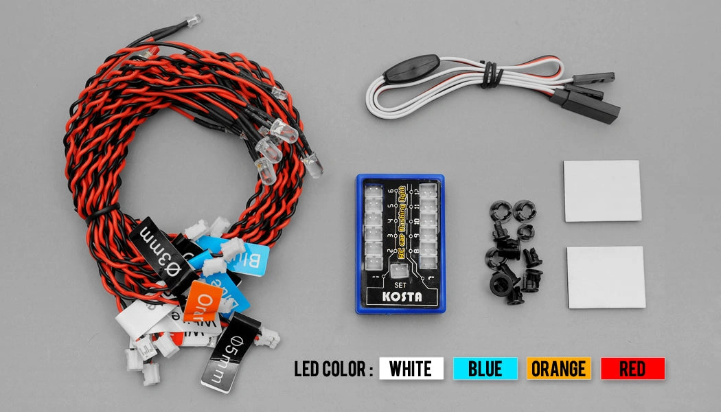 Dazzling 1/10 & 1/18 LED Flashing Headlight Kit - Ride the Night!